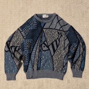 1980s 3D knit sweater